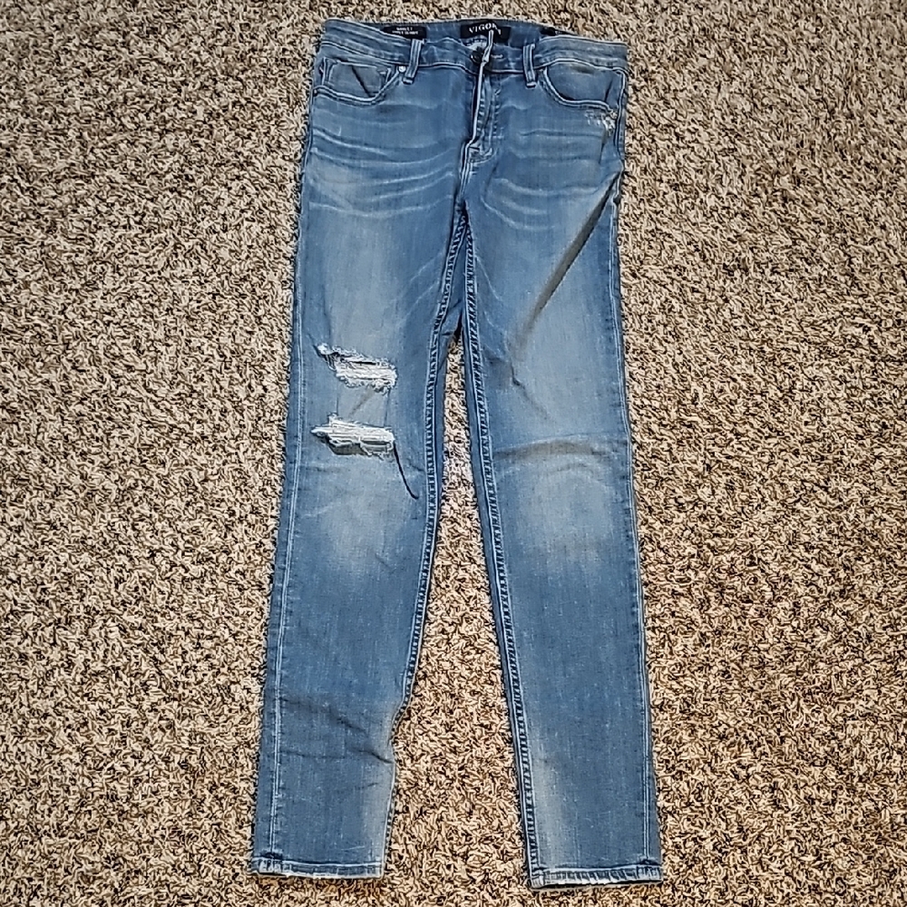 Blue Distressed Women's Jeans